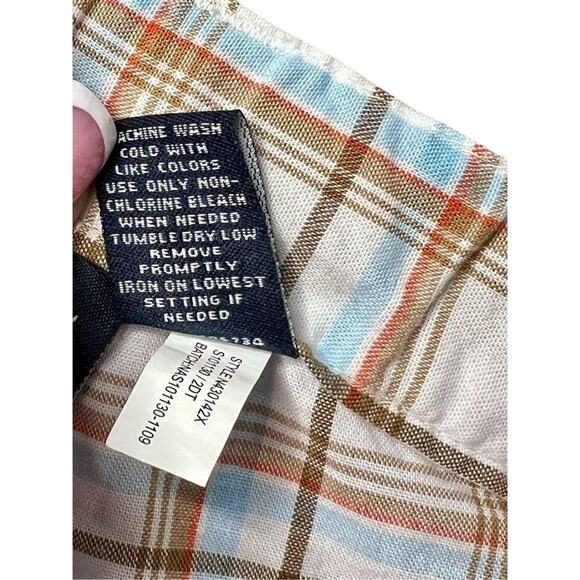 Nautica White Plaid‎ Adjustable Waist Bermuda Shorts sz XL(7X) - Picture 4 of 10